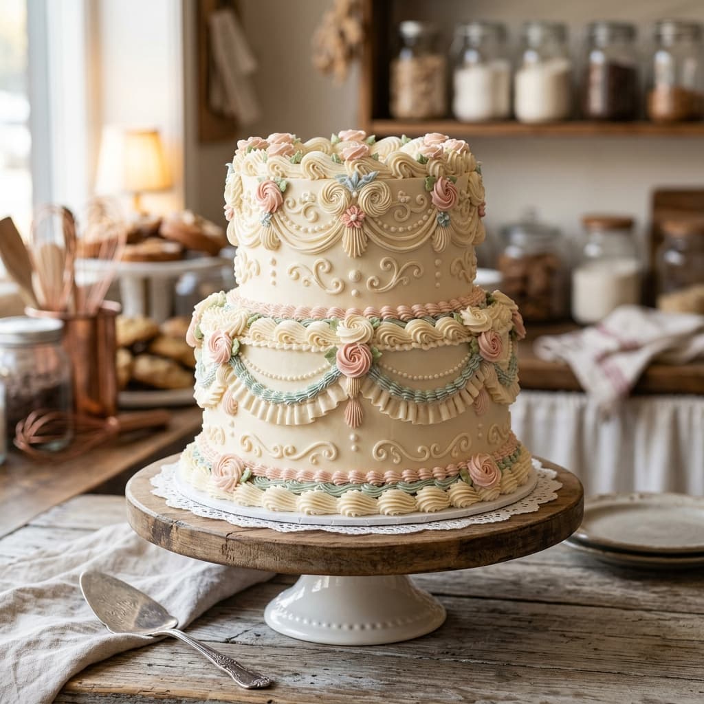 Chuuchi's Vintage Swirl Custom Cake